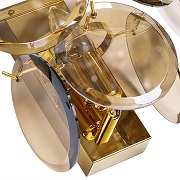 Настенный светильник Divinare Chloe 7566/01 AP-1 цвет плафона/подвески Коньячный, цвет арматуры Золото-2