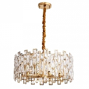 Люстра Divinare Medea 1684/01 LM-10 цвет плафона/подвески Прозрачный, цвет арматуры Золото-1