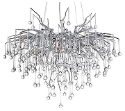 Люстра Divinare Salice 3132/26 SP-10 цвет плафона/подвески Прозрачный, цвет арматуры Серебро