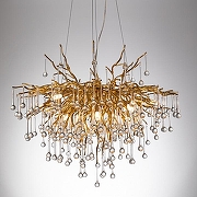 Люстра Divinare Salice 3132/01 SP-10 цвет плафона/подвески Прозрачный, цвет арматуры Золото-2