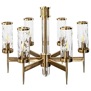Люстра Divinare Sham 4505/17 LM-6 цвет плафона/подвески Прозрачный, цвет арматуры Латунь