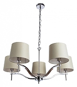 Люстра Divinare Soprano 1341/02 LM-5 цвет плафона/подвески Бежевый, цвет арматуры Хром-1