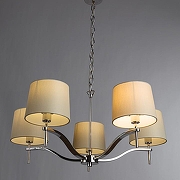 Люстра Divinare Soprano 1341/02 LM-5 цвет плафона/подвески Бежевый, цвет арматуры Хром-2