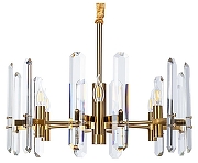 Люстра Divinare Tenerife 7136/18 LM-6 цвет плафона/подвески Прозрачный, цвет арматуры Бронза
