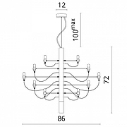 Люстра Divinare Molto 8030/02 LM-30 цвет арматуры Хром, Черный-4
