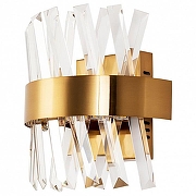 Настенный светильник Divinare Corona 1685/01 AP-1 цвет плафона/подвески Прозрачный, цвет арматуры Золото