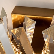 Настенный светильник Divinare Corona 1685/01 AP-1 цвет плафона/подвески Прозрачный, цвет арматуры Золото-2