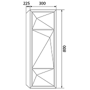 Шкаф пенал Marka One Romb 30П R У71344 подвесной White-3
