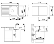 Кухонная мойка Blanco Tipo 45 S Compact 513441 Нержавеющая сталь матовая-4