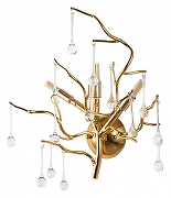 Настенный светильник Divinare Salice 3132/01 AP-3 цвет плафона/подвески Прозрачный, цвет арматуры Золото