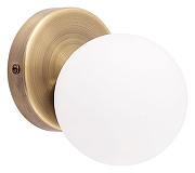 Настенный светильник Artelamp Bolla-piccolo A3989AP-1AB цвет плафона/подвески Белый, цвет арматуры Бронза