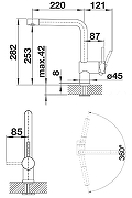 Смеситель для кухни Blanco Linus 518814 Темная скала-1