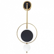 Настенный светильник Artelamp Polar1s A2604AP-7BK цвет плафона/подвески Черный, цвет арматуры Золото