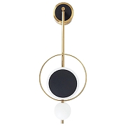 Настенный светильник Artelamp Polar1s A2604AP-7BK цвет плафона/подвески Черный, цвет арматуры Золото-1