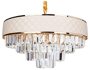 Люстра Artelamp Annabelle A1008LM-8GO цвет плафона/подвески Бежевый, Прозрачный, цвет арматуры Золото