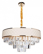 Люстра Artelamp Annabelle A1008LM-8GO цвет плафона/подвески Бежевый, Прозрачный, цвет арматуры Золото-1