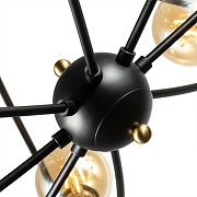 Люстра Artelamp Glasgow A1963PL-8BK цвет плафона/подвески Прозрачный, цвет арматуры Золото, Черный-2