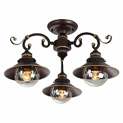 Люстра Artelamp Grazioso A4577PL-3CK цвет плафона/подвески Прозрачный, цвет арматуры Золото, Коричневый