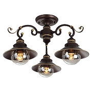 Люстра Artelamp Grazioso A4577PL-3CK цвет плафона/подвески Прозрачный, цвет арматуры Золото, Коричневый-1