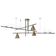 Люстра Artelamp Jacob A7029PL-9BK цвет плафона/подвески Белый, Медь, цвет арматуры Черный-1