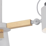 Люстра Artelamp Oscar A7141PL-3WH цвет плафона/подвески Белый, цвет арматуры Белый, Коричневый-2