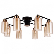 Люстра Artelamp Leo A7027PL-8BK цвет плафона/подвески Оранжевый, цвет арматуры Черный