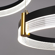 Подвесной светильник Artelamp Mercury A2185SP-3BK Прозрачный Черный Золото-3