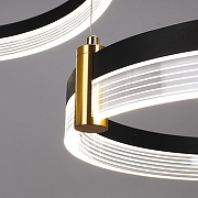 Подвесной светильник Artelamp Mercury A2185SP-3BK Прозрачный Черный Золото-9