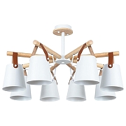 Люстра Artelamp Thomas A7032PL-8WH цвет плафона/подвески Бежевый, Белый, цвет арматуры Черный-1