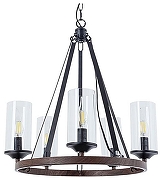 Люстра Artelamp Dal1m A7014SP-5BK цвет плафона/подвески Прозрачный, цвет арматуры Черный