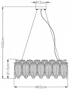 Люстра Artelamp Ev1e A4052SP-8SG цвет плафона/подвески Прозрачный, цвет арматуры Золото-6