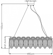 Люстра Artelamp Ev1e A4052SP-12SG цвет плафона/подвески Прозрачный, цвет арматуры Золото-6