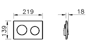 Кнопка смыва для инсталляции Vitra Uno 730-0280EXP Хром глянцевый-1