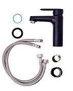 Смеситель для раковины Orange OneLife P07-021b Черный матовый-7