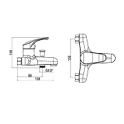 Смеситель для ванны Orange OneLife P11-100cr Хром-5