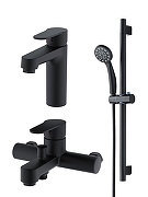 Комплект смесителей Orange OneLife P07-511b Черный матовый