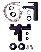 Комплект смесителей Orange OneLife P07-511b Черный матовый-7