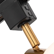 Трековый светильник Artelamp Falena A3117PL-1BK цвет плафона/подвески Белый, цвет арматуры Бронза, Хром-2