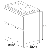 Тумба под раковину 1MarKa New Aris 60П Ц0000014411 подвесная Дуб Сонома-5