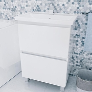 Тумба под раковину 1MarKa New Aris 70Н Ц0000019919 Белый глянец