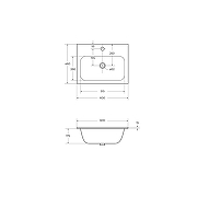 Раковина Cezares Duet 60 CZR-NAT-60-LVB Белая-2
