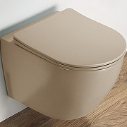 Унитаз CeramaLux 2197MC подвесной Капучино матовый с сиденьем Микролифт-1