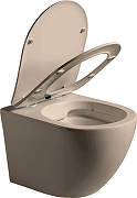 Унитаз CeramaLux 2197MC подвесной Капучино матовый с сиденьем Микролифт-3