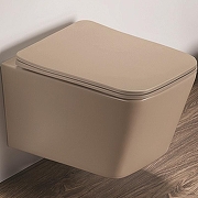 Унитаз CeramaLux 5170MC подвесной Капучино матовый с сиденьем Микролифт-1