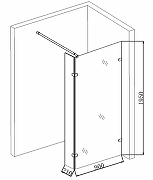 Душевая перегородка Niagara Nova 90 NG-642-90GOLD профиль Холодное золото стекло прозрачное-4