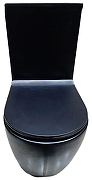 Унитаз компакт CeramaLux 2166MB Черный матовый с бачком и сиденьем Микролифт-3