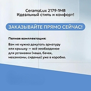 Унитаз-компакт CeramaLux 2179-1MB Черный матовый с бачком и сиденьем Микролифт-3