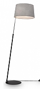Торшер Maytoni Bergamo MOD613FL-01B цвет плафона/подвески Светло-серый, цвет арматуры Хром, Черный