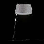 Настольная лампа Maytoni Bergamo MOD613TL-01B цвет плафона/подвески Светло-серый, цвет арматуры Хром, Черный-1