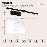 Подсветка для зеркал и картин Maytoni Mirror Bris MIR008WL-L12B4K цвет плафона/подвески Черный, цвет арматуры Черный-4